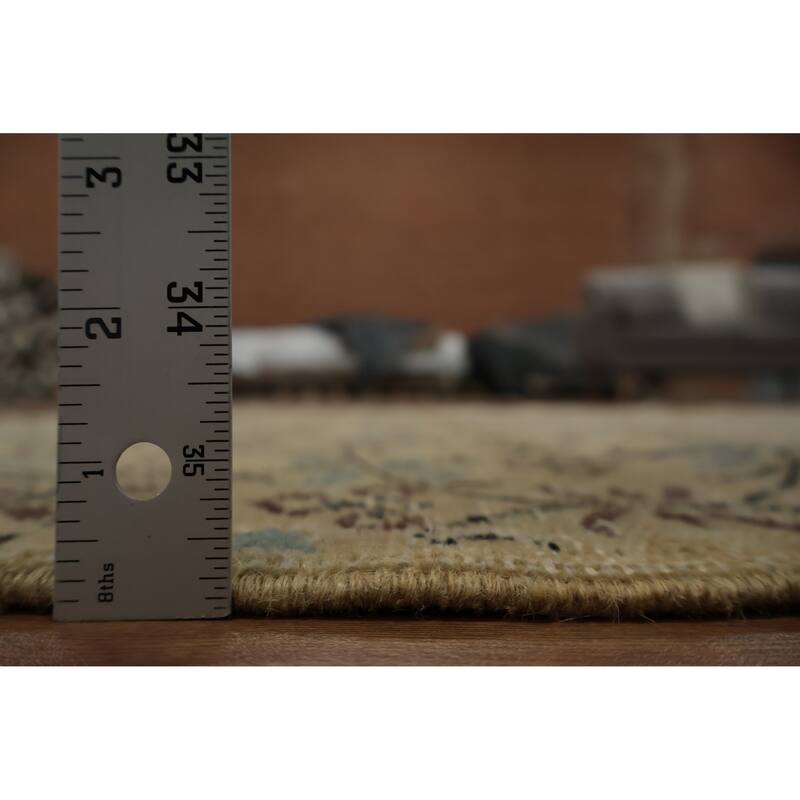 Hand Knotted Oriental 100% Wool Carpet Transitional Floral Yellow & Gold Anatolian Area Rug - 7' 6'' X 4' 10''