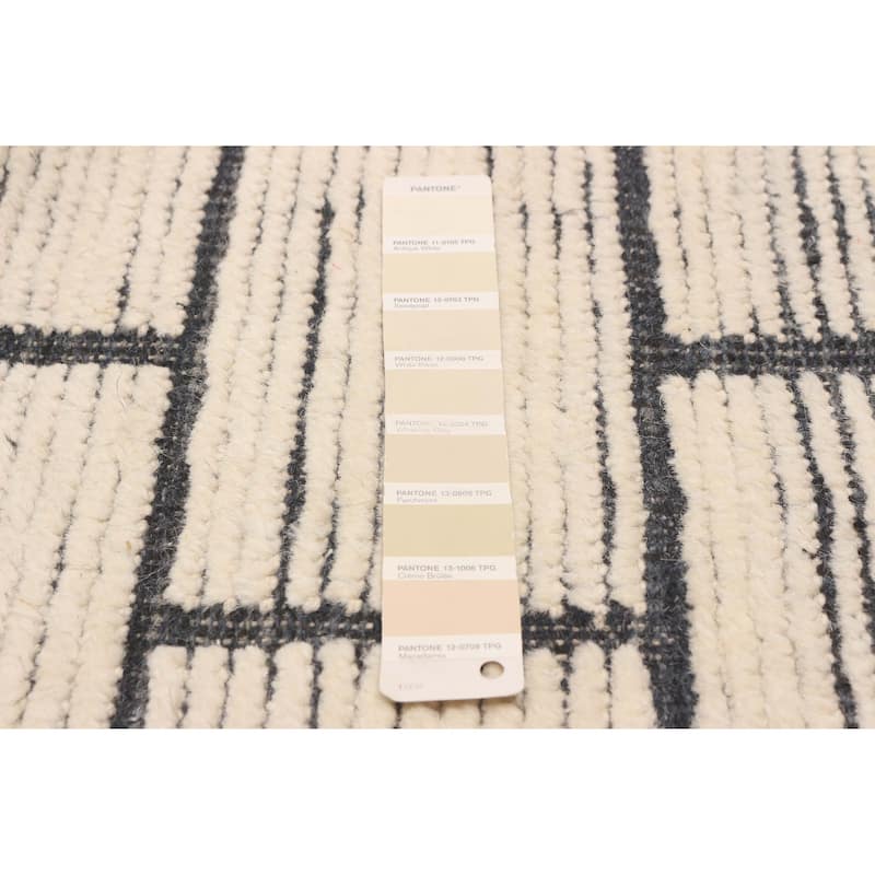 ECARPETGALLERY Hand-knotted Pak Finest Marrakesh Cream Wool Rug - 8'10 x 12'6