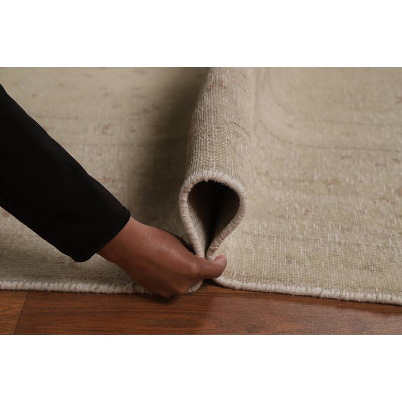 Distressed Tabriz Persian Vintage Rug Hand-Knotted Wool Carpet - 9'11" x 12'9"