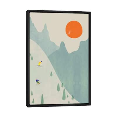 iCanvas "Ski Set Ii" by Flatowl Framed Canvas Print