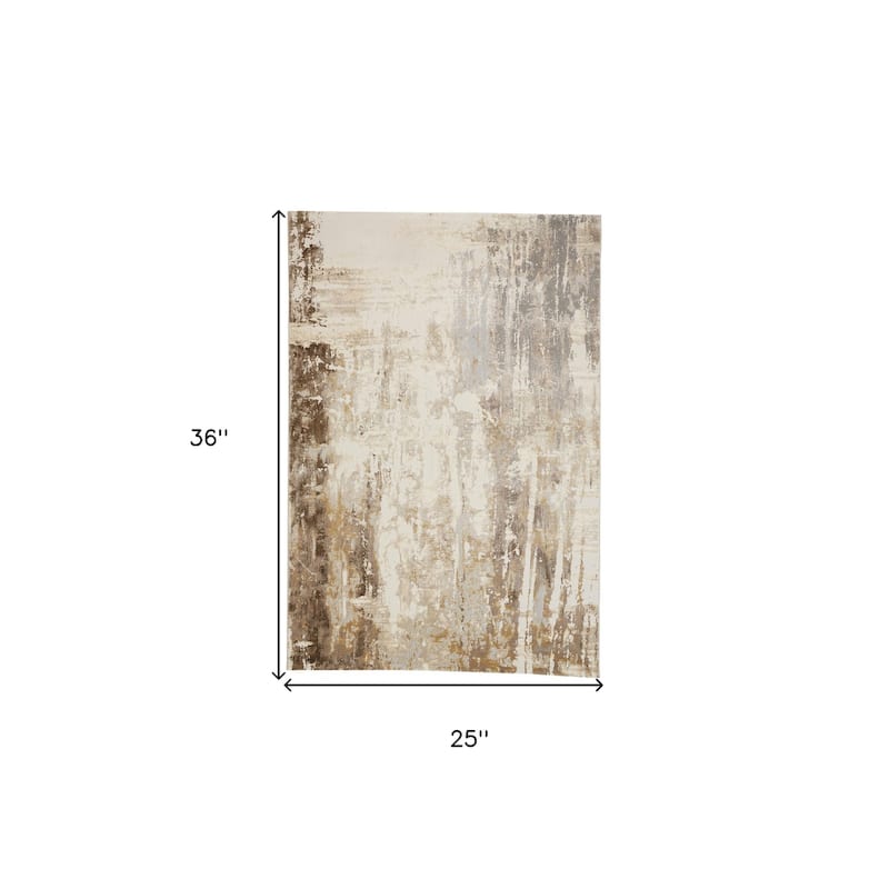 Telek Abstract Area Rug By HomeRoots - 2' x 3'