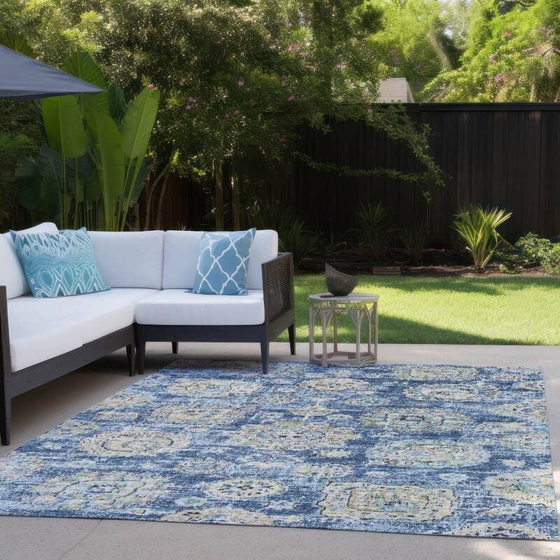 Machine Washable Indoor/ Outdoor Chantille Vintage Persian Rug