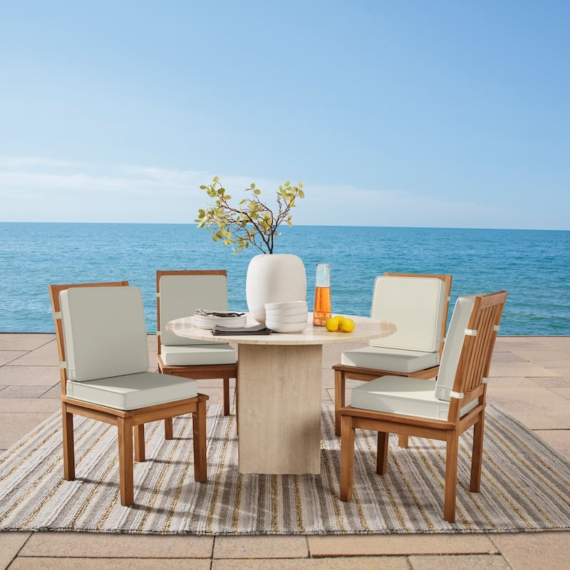 ARDEN Foam Outdoor Double Welted Dining Chair Cushion, 20 x 20