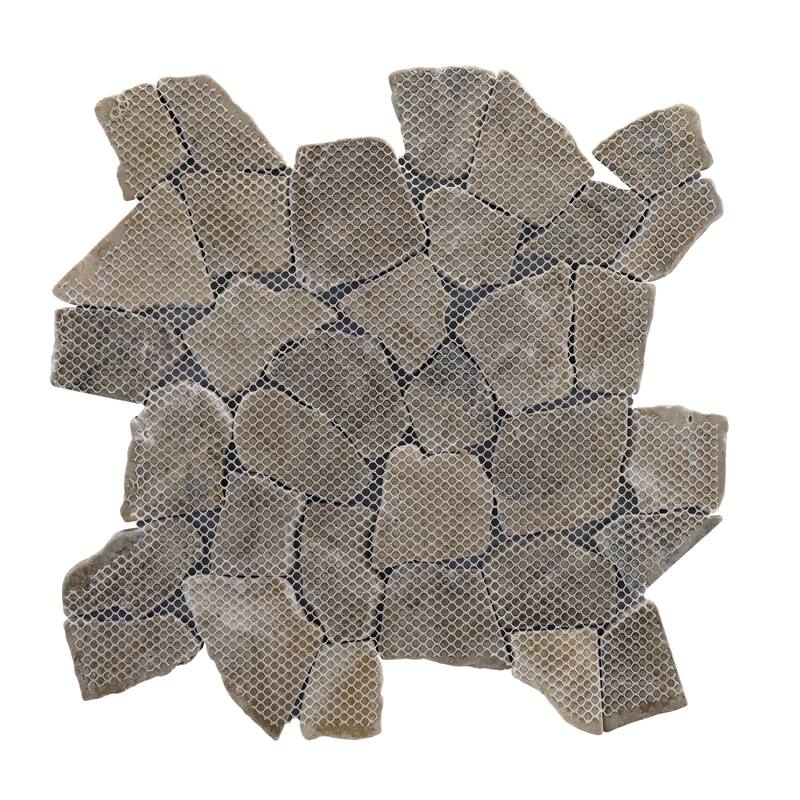 Full Eclectic 18 in. x 18 in. Marble Tumbled Wall and Floor Tile