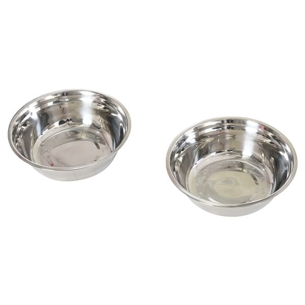 PawHut Raised Pet Feeding Storage Station with 2 Stainless Steel Bowls Base for Large Dogs and Other Large Pets - White