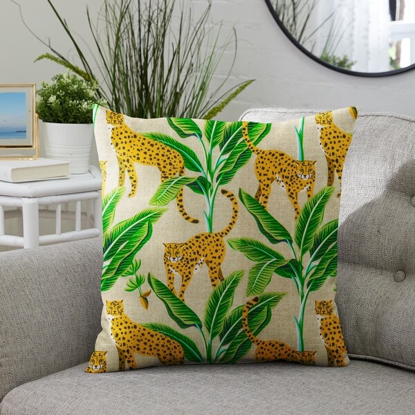 Yellow and Green Indoor/Outdoor Single Pillow, Knife Edge. Opens flyout.