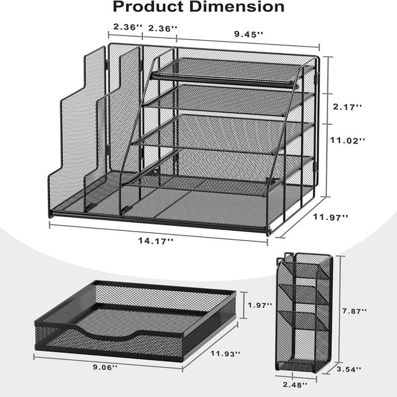 Office Desk Organizer with Vertical File Holders Bed Bath & Beyond