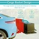 preview thumbnail 5 of 5, Folding Hitch Mount Cargo Carrier Basket With Hitch Stabilizer, 2 Rainproof Ratchet Straps, Cargo Bags - Black