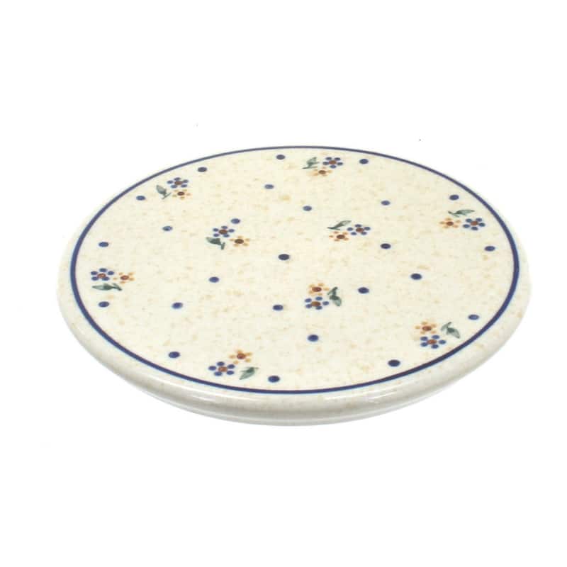Blue Rose Polish Pottery 1012 Zaklady Trivet - Country Meadow