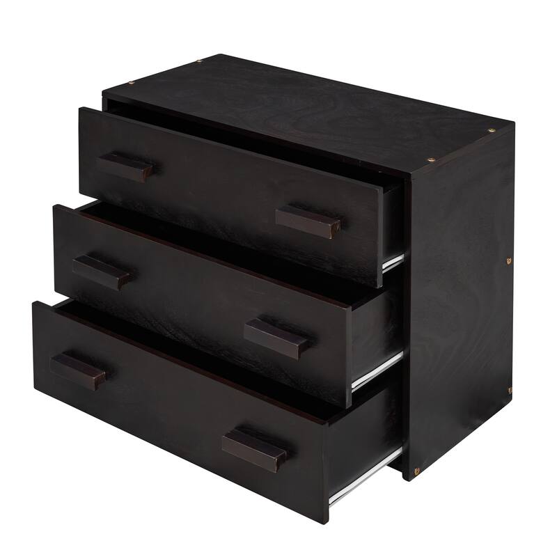 Twin Size Loft Bed with Cabinet and Shelf - Espresso