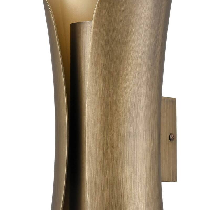 Massa Modern Wall Sconce 2-Light Natural Brass