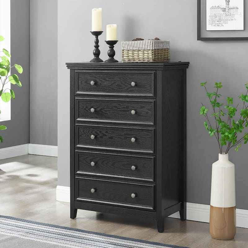 5 Storage Drawers Dresser Cabinet