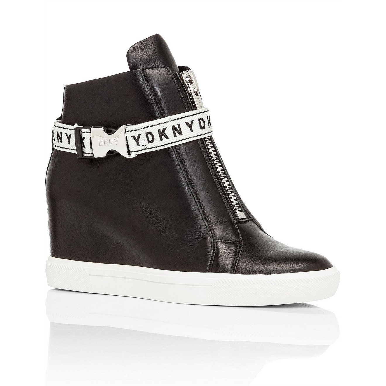 dkny women's wedge sneakers