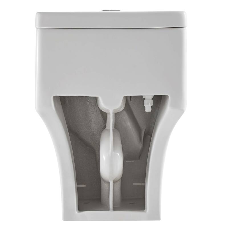Fine Fixtures Dual-Flush One-Piece Toilet With High-Efficiency Flush, 12" Rough-in, Elongated bowl
