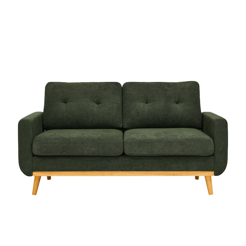 Anmytek Mid-Century Modern 67.7" Wide Tufted Upholstered Loveseat Sofa