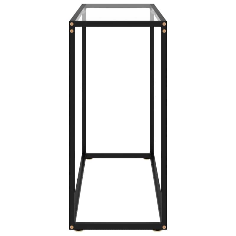 vidaXL Console Table Transparent 31.5"x13.8"x29.5" Tempered Glass - 31.5" x 13.8" x 29.5"