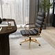 preview thumbnail 25 of 30, LUXMOD® Office Chair Faux Leather Gold Frame Adjustable and Swivel