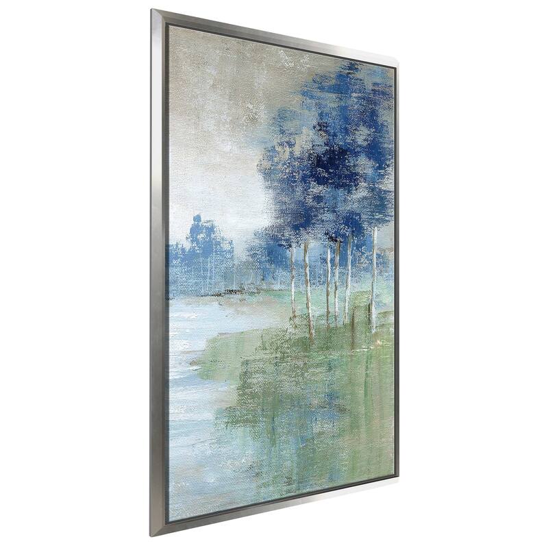 "Birch River" by Nan Print on Floating Canvas