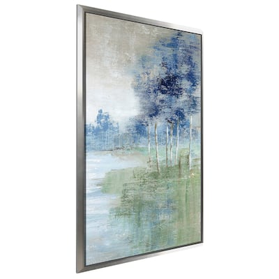 "Birch River" by Nan Print on Floating Canvas