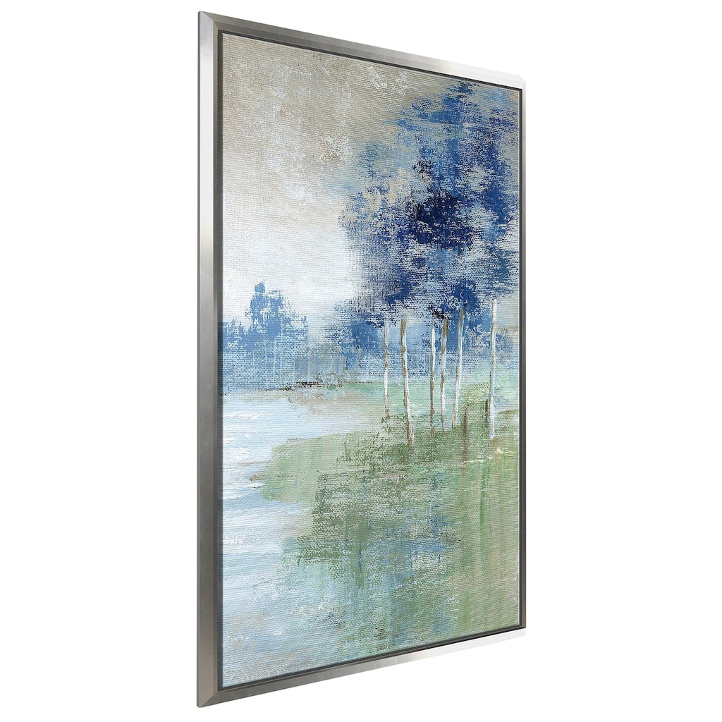 "Birch River" by Nan Print on Floating Canvas