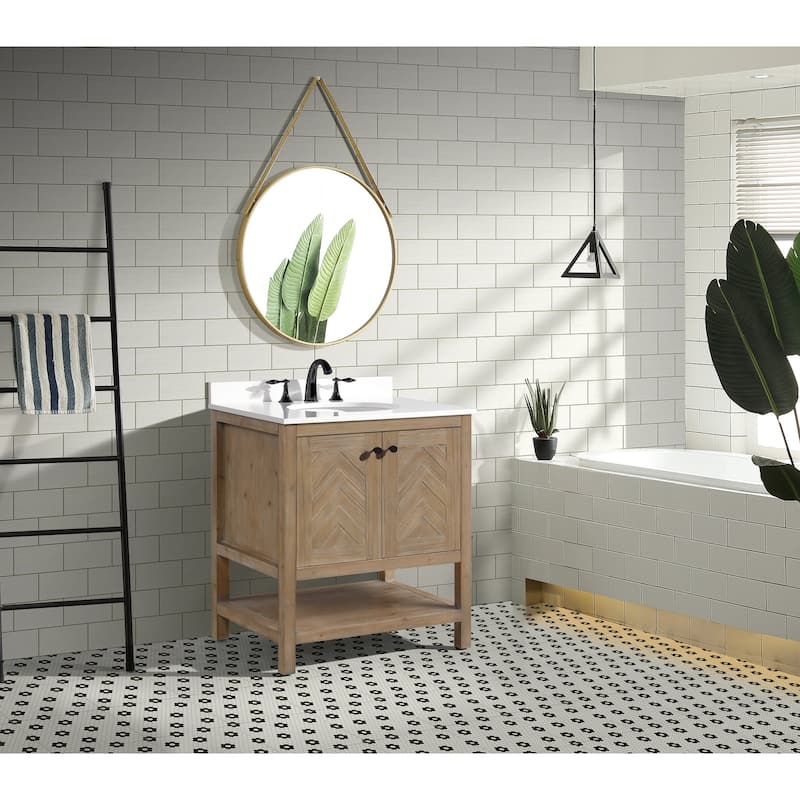 Ari Bath Savannah 30" Bathroom Vanity, Weathered Finish