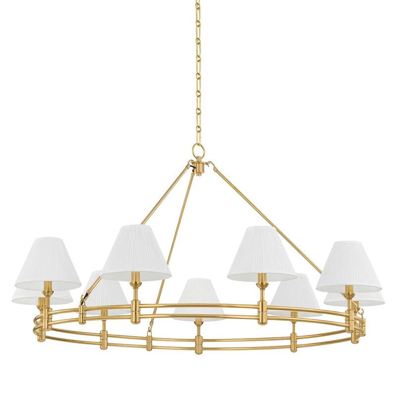Hudson Valley Lighting MDS1801 Howard 9 Light 50" Wide Chandelier with - Aged Brass