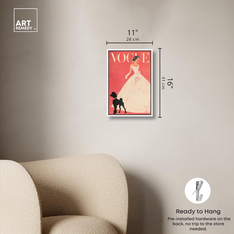 Red and Ivory Cover Canvas by Art Remedy