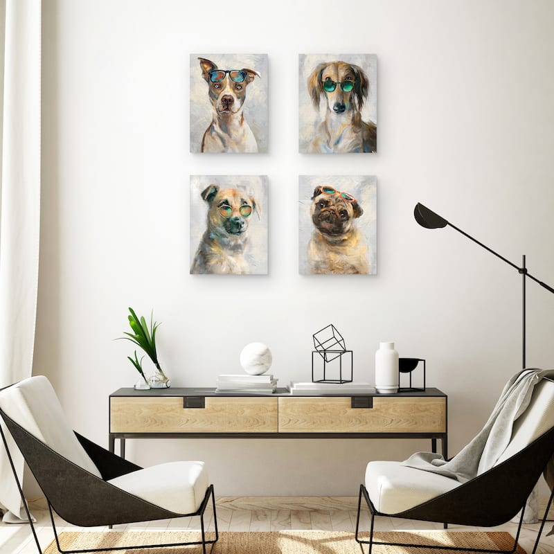 Cool Kids I - IV by Studio Arts Canvas Art Prints