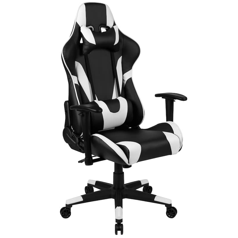 Desk Bundle - Gaming Desk, Cup Holder, Headphone Hook and Reclining Chair