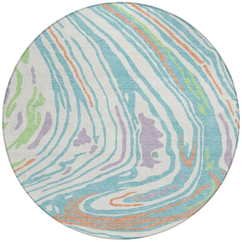 HomeRoots Abstract Transitional Rectangle Outdoor Rug