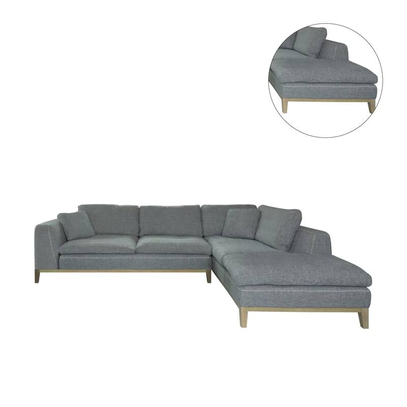 2 Piece Modular Sectional in Grey and Beige