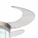 preview thumbnail 8 of 7, 36in Silver Crystal LED Lighted Ceiling Fan Invisible Blades