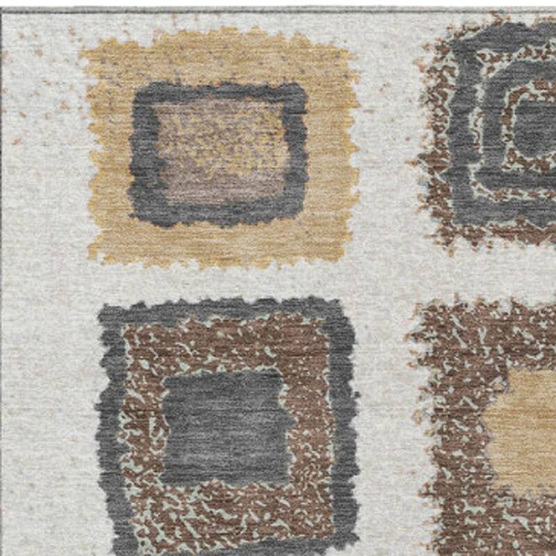 HomeRoots Geometric Transitional Rectangle Outdoor Rug