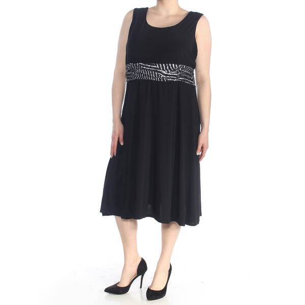Shop Perceptions Black Sleeveless Below The Knee Dress 18 On