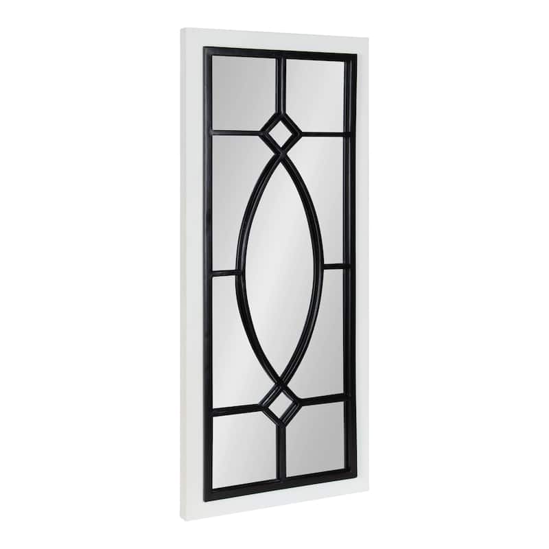 Kate and Laurel Bakersfield Wood Framed Mirror - 13x30 - White