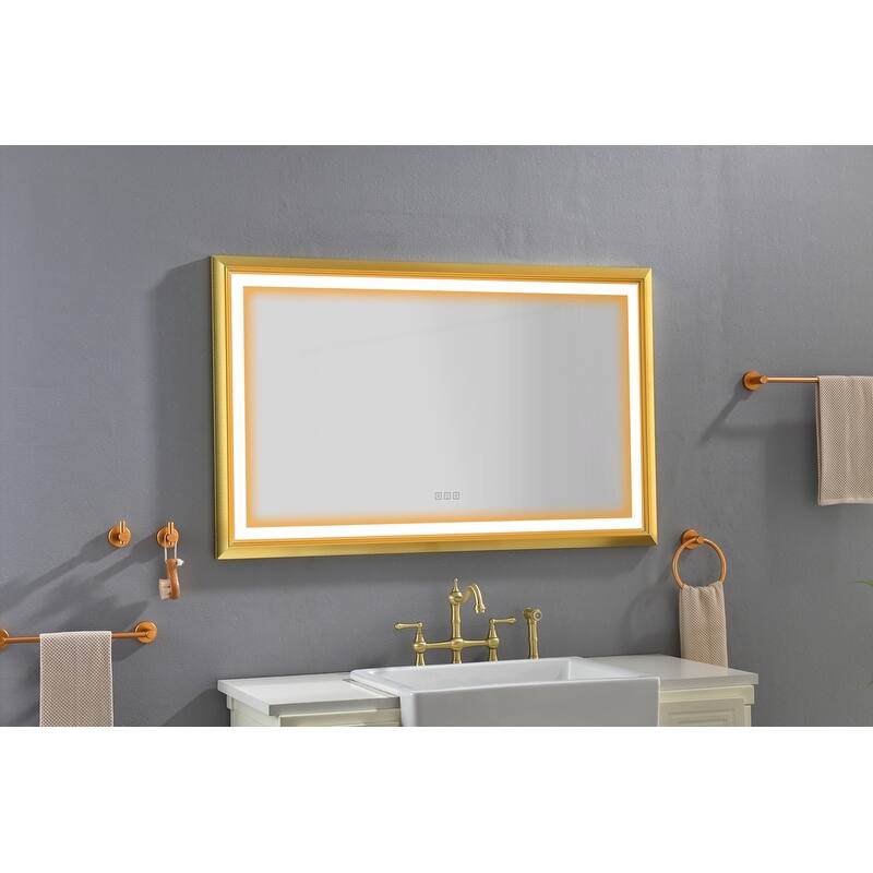 LED Bathroom Mirror with Aluminum Frame
