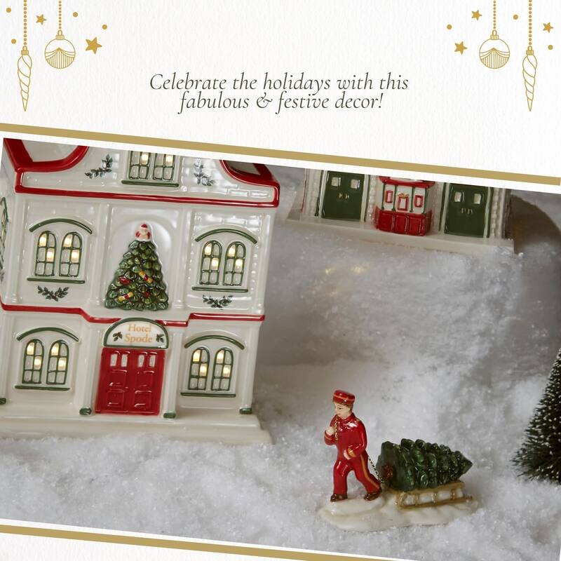 Spode Christmas Tree Village Bell Hop - 3.5" L