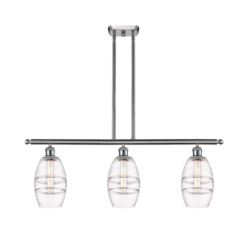 Innovations Lighting 516-3I-9-36 Vaz Linear Vaz 3 Light 36" Wide - Brushed Satin Nickel / Clear