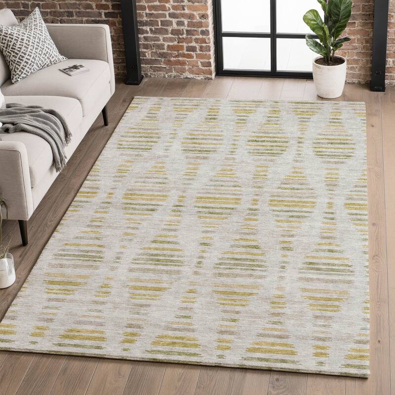 Premium Washable Super Soft Casual Contemporary Mayfield Rug - Ivory - 10' x 14'