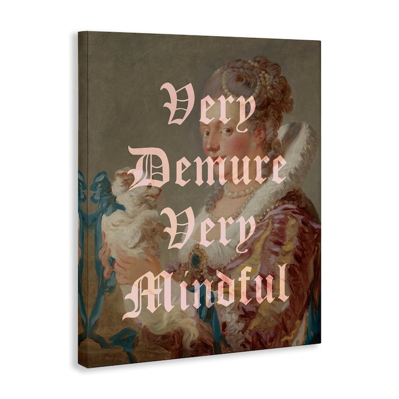 Stupell Demure & Mindful Classic Canvas Wall Art Design By Lil' Rue