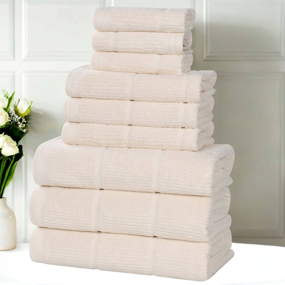 Superior Milo Smart Twist Viscose Cotton Blend 9 Piece Towel Set