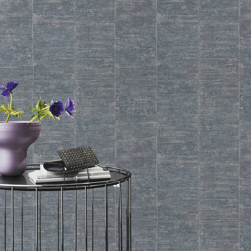 Advantage Aiko Denim Stripe Wallpaper - 20.9in x 396in x 0.025in - 20.9in x 396in x 0.025in