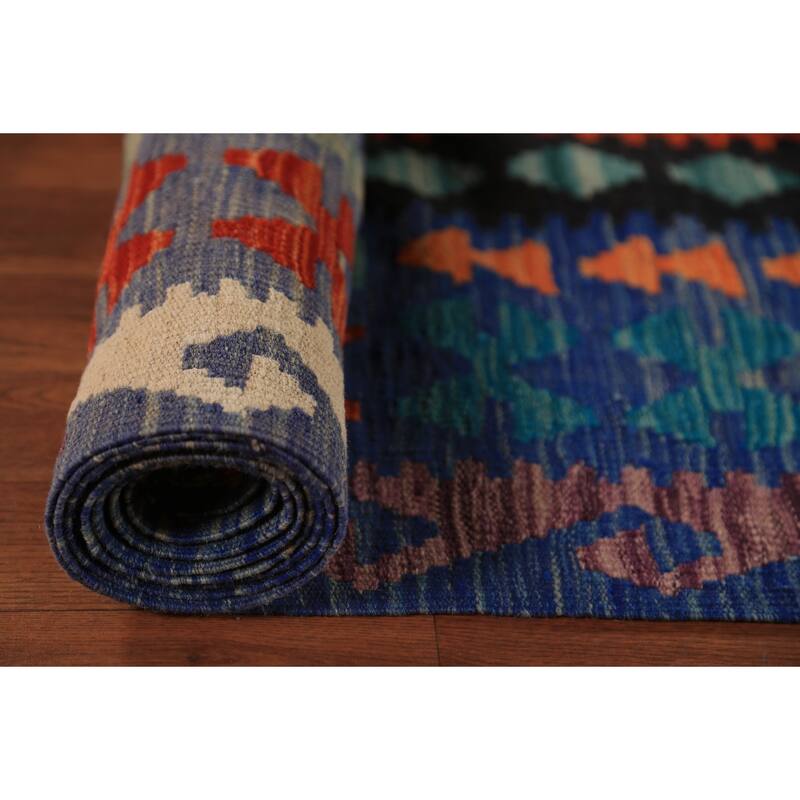 South Western Style Kilim Oriental Area Rug Wool Carpet - 8'5"x 11'2"