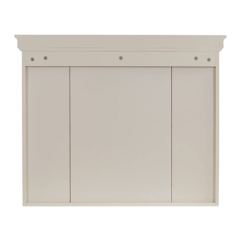 Wall Mounted Bathroom Cabinet with Mirror Door and 6 Open Shelves