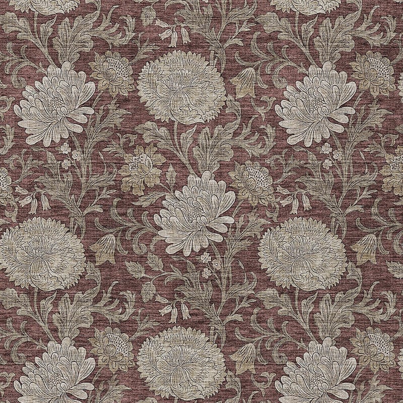 HomeRoots Floral Transitional Rectangle Outdoor Rug
