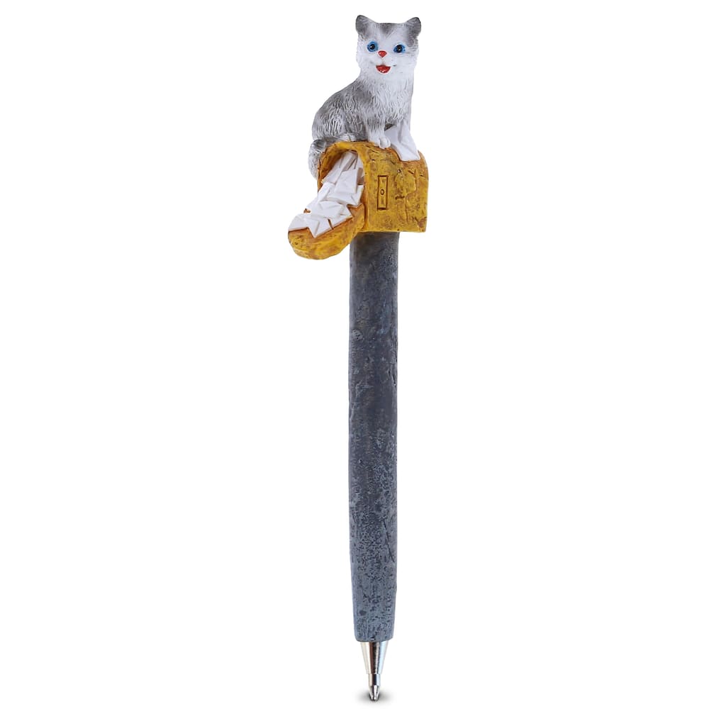 Planet Pens Cat On Mailbox Novelty Pen - Cute And Unique Ballpoint Pen
