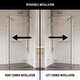 preview thumbnail 3 of 18, VIGO Monteray 30"D x 30"W x 73"H Frameless Hinged Shower Enclosure