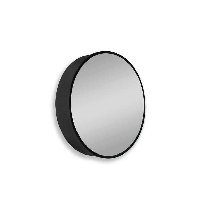 24"/30" Round Iron Medicine Cabinet with Mirror