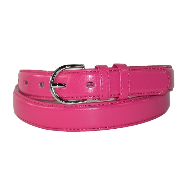 CTM® Women's Leather 1 1/8 Inch Fashion Dress Belt
