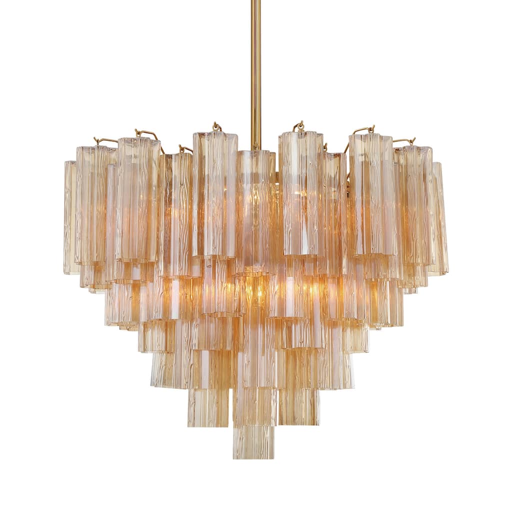 Crystorama Lighting Group ADD-312-AM Addis 12 Light 27" Wide Waterfall